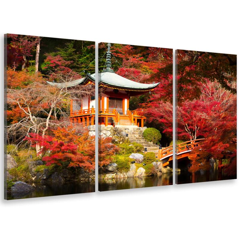 Tableau triptyque Tableau photo paysage daigoji temple kyoto - 90x60 cm