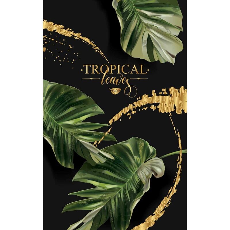 Hxadeco - Tableau Tropical doré - 50x80cm - made in France
