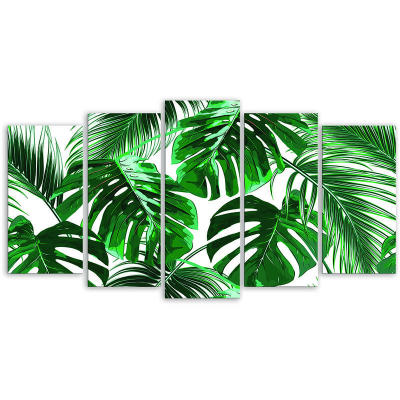 Tableau tropical feuille, 150x80cm