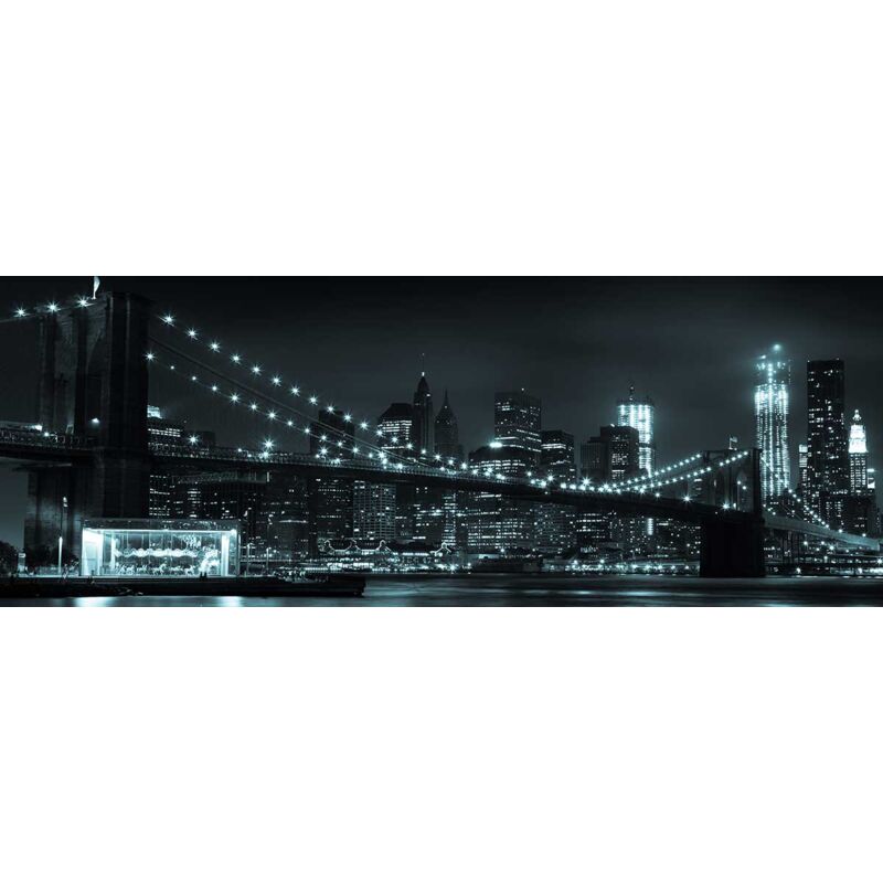 Tableau urbain parc de brooklyn bridge new york - 80x30 cm