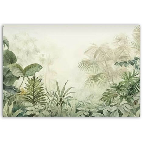 Tableau végétation tropicale pastel
