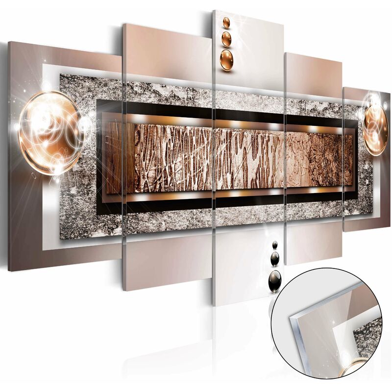 Tableaux en verre acrylique décoration murale motif Cannelle Rock 100x50 cm TVA110056