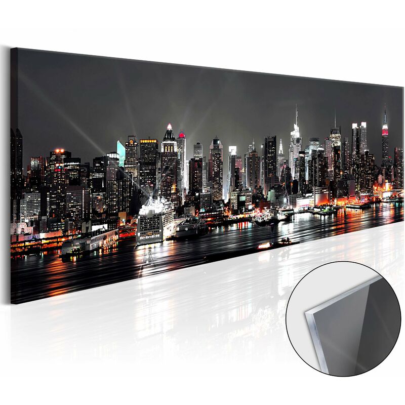 Tableaux en verre acrylique décoration murale motif New York Dream 120x40 cm TVA110013