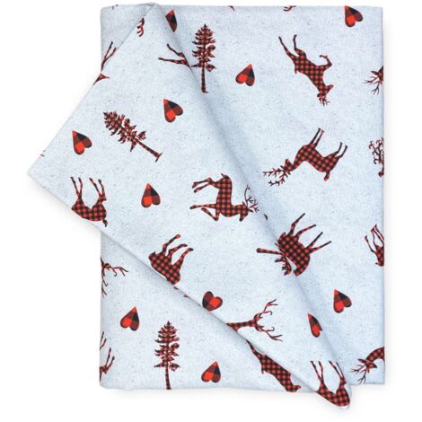 TABLEcloth EN COTON CERF GRIS CLAIR Cm. 180 ronde