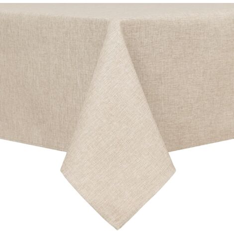 Tablecloth Rectangulaire - Tissu Imitation Lin 100 % Polyester - Résistant aux Plis et aux Taches - Pour Salle à Manger Cuisine Fêtes Extérieur - 137 x 203 cm - 1 Pièce