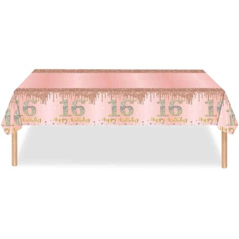 Tablecloth - Rectangular Plastic Table Cover - For Birthday Party Decoration - 137 x 274 cm - 1 Piece