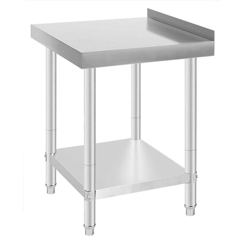 Wyctin - Hofuton Table de Travail de Cuisine avec Dosseret 616190cm Inox