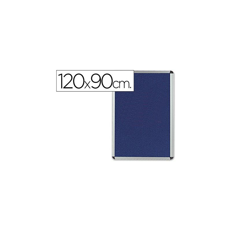 

Tablero de anuncios q-connect mural grande fieltro azul 120x90 cm