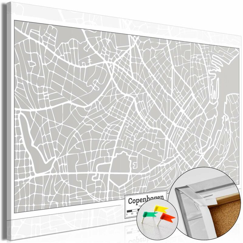 

Tablero de corcho - Capital of Denmark [Cork Map] Medidas 60X40