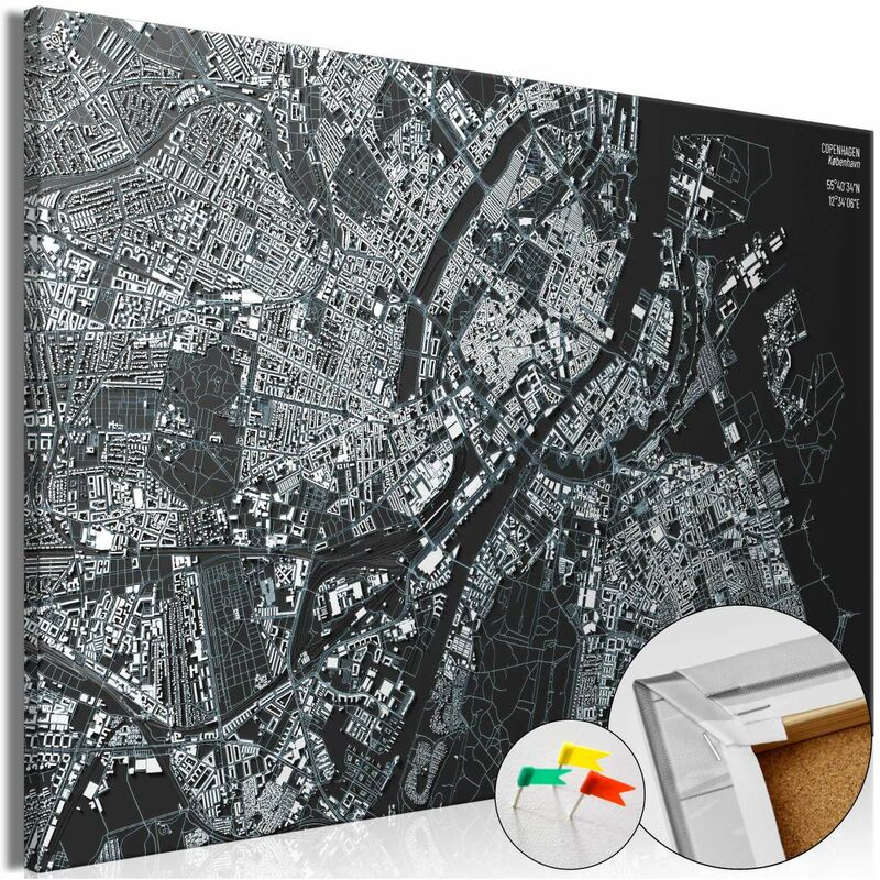 

Tablero de corcho - Close up of Copenhagen [Cork Map] Medidas 120X80