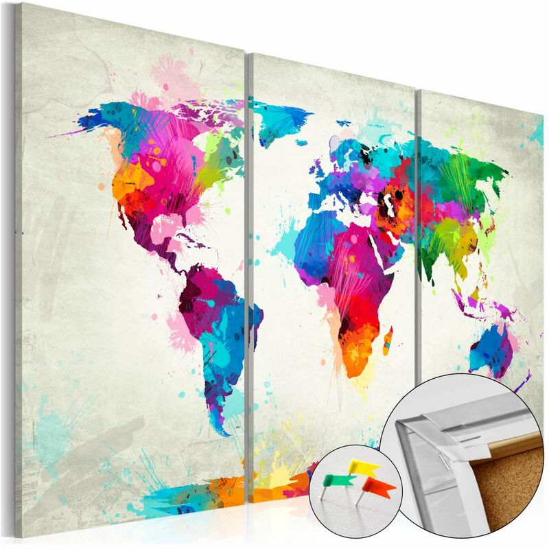 

Tablero de corcho - Colourful Expression [Cork Map] Medidas 120X80