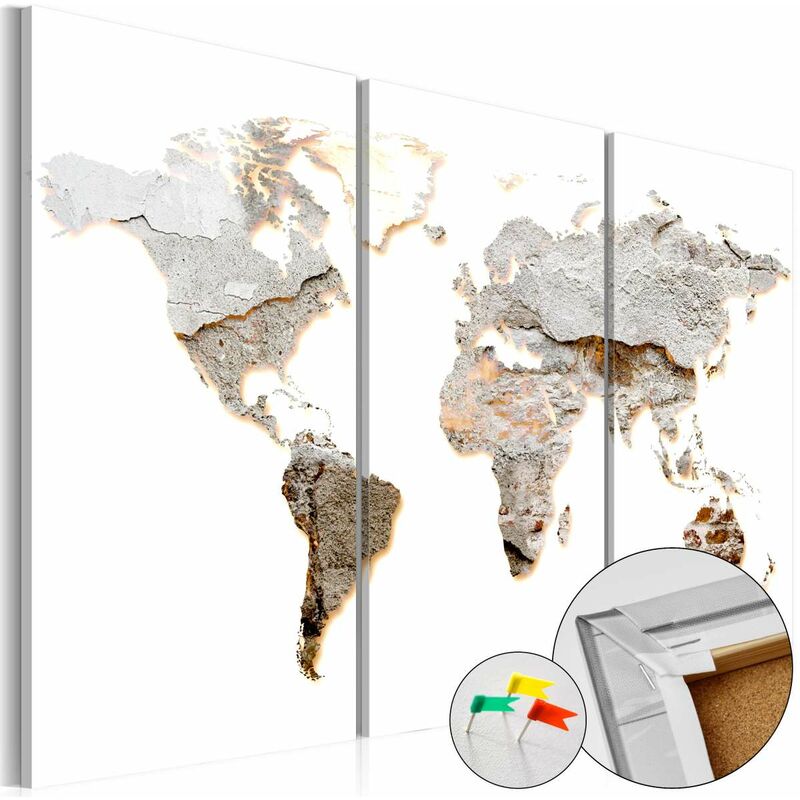 

Tablero de corcho - Concrete Continents [Cork Map] Medidas 60X40