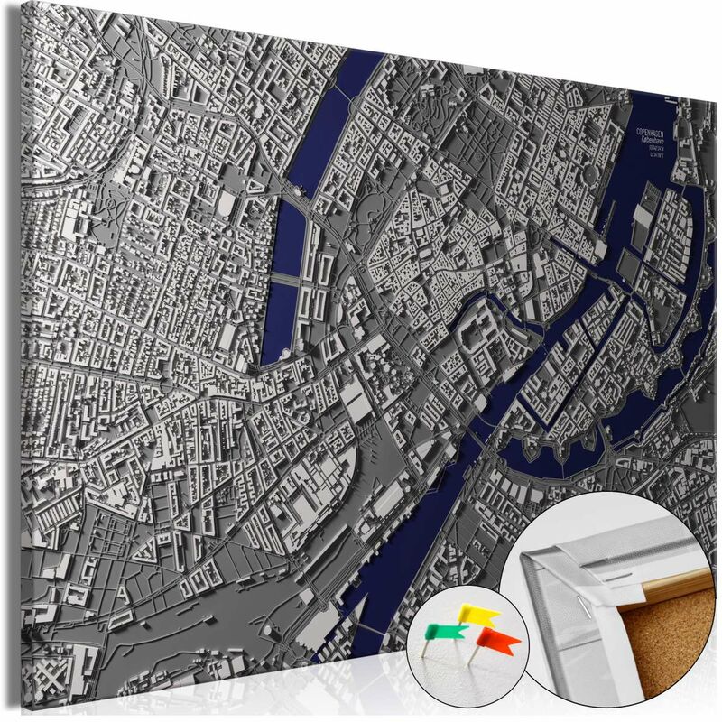 

Tablero de corcho - Copenhagen Center [Cork Map] Medidas 120X80