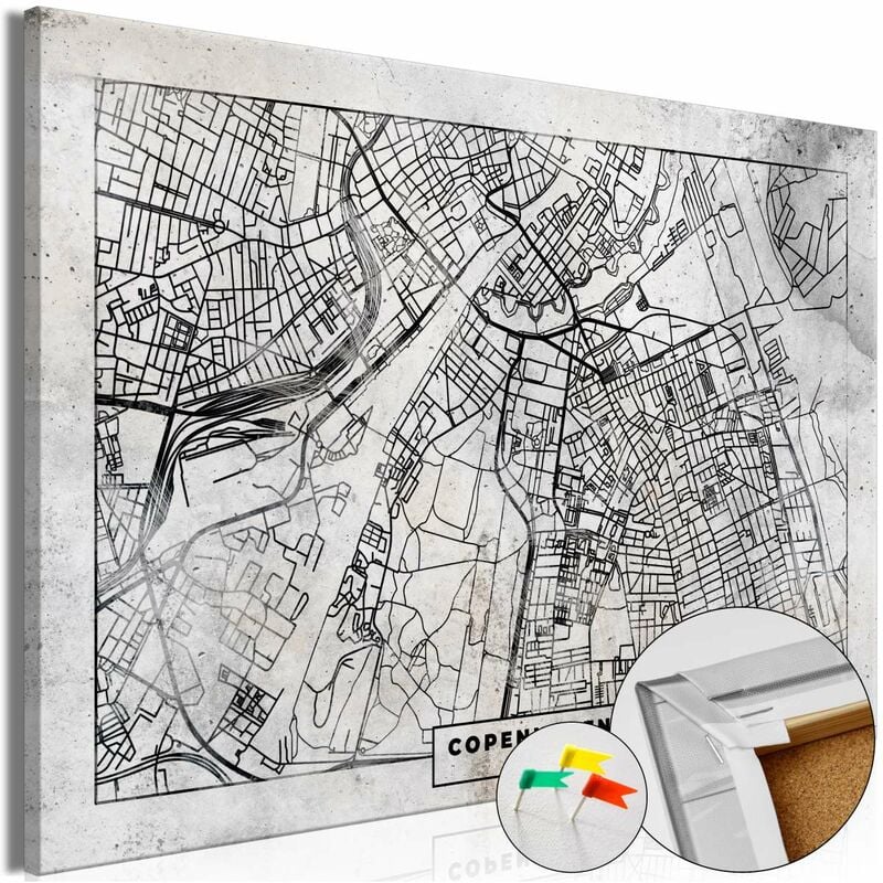 

Tablero de corcho - Copenhagen Plan [Cork Map] Medidas 120X80