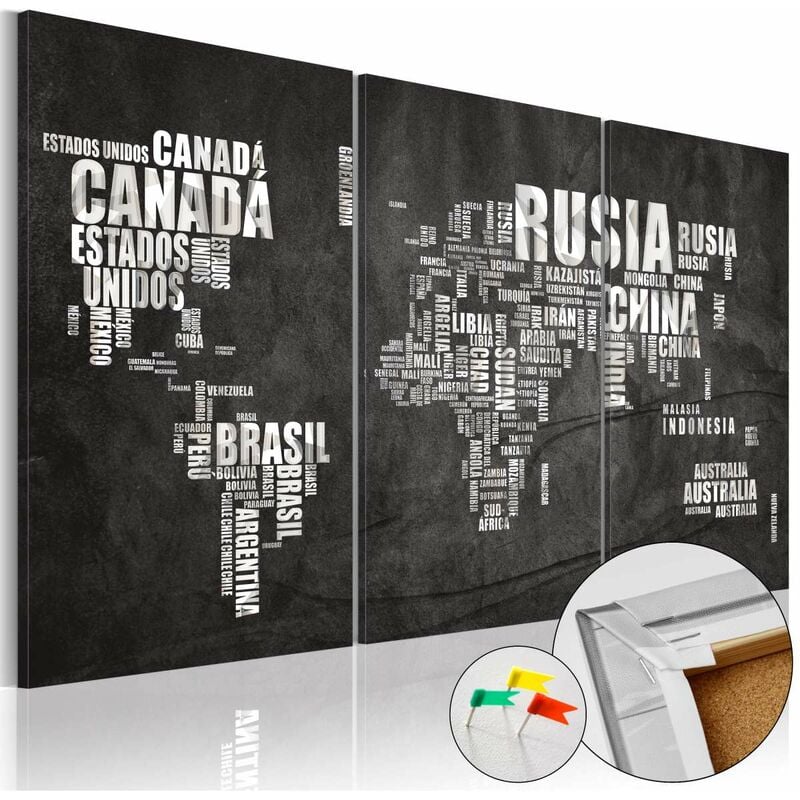 

Tablero de corcho - El Mundo [Cork Map] Medidas 90X60