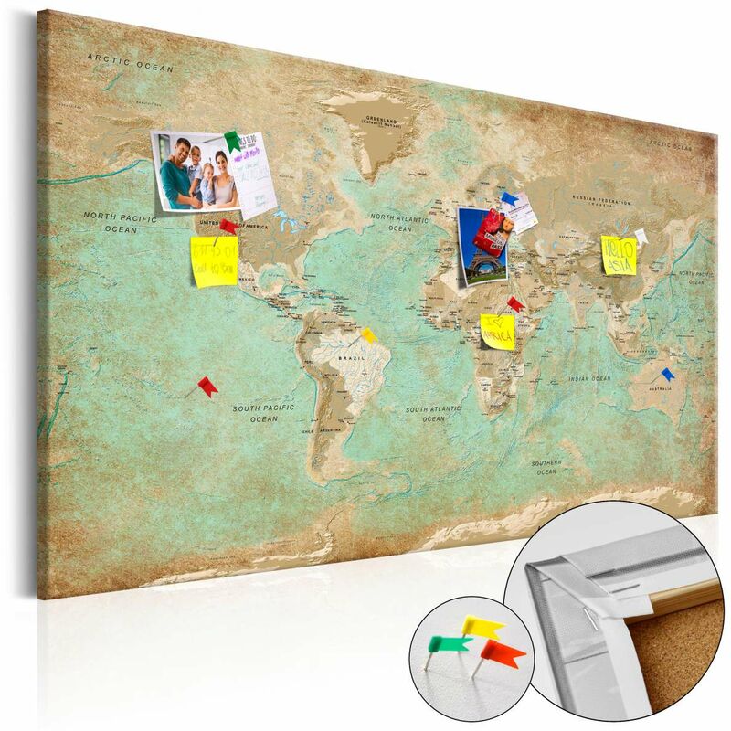 

Tablero de corcho - El viaje de verdeceladón [Cork Map] Medidas 120X80