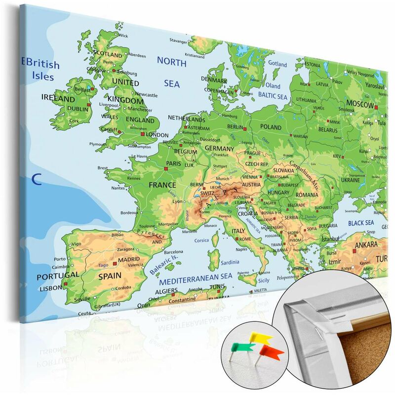 

Tablero de corcho - Europe [Cork Map] Medidas 60X40