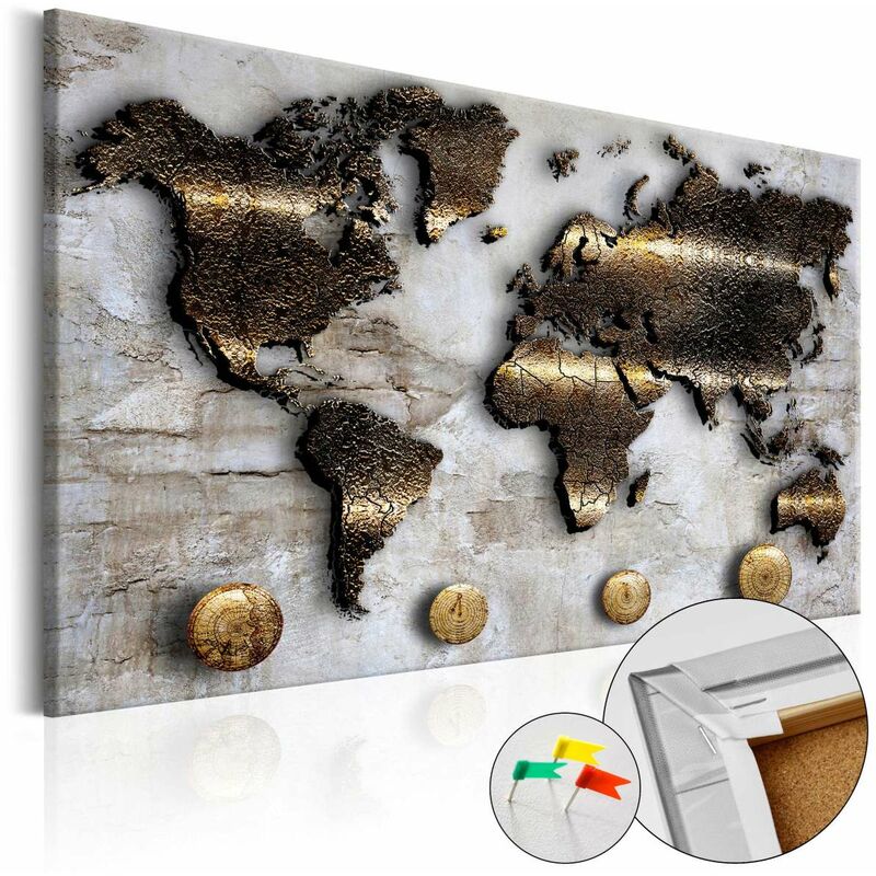 

Tablero de corcho - Golden Journey [Cork Map] Medidas 90X60
