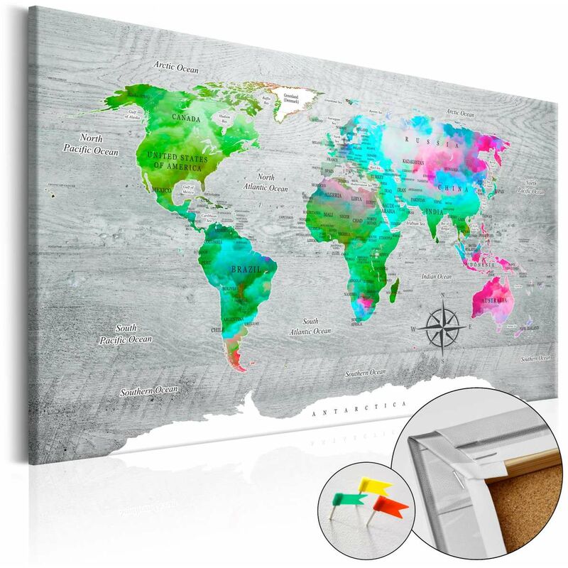 

Tablero de corcho - Green Paradise [Cork Map] Medidas 120X80