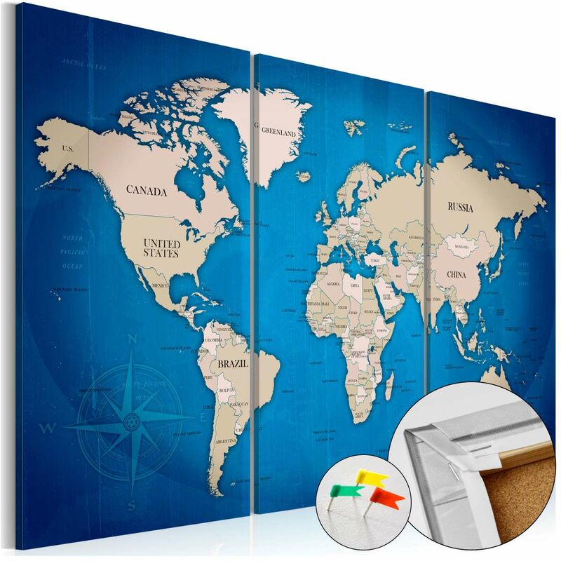 

Tablero de corcho - Ink Journey [Cork Map] Medidas 60X40