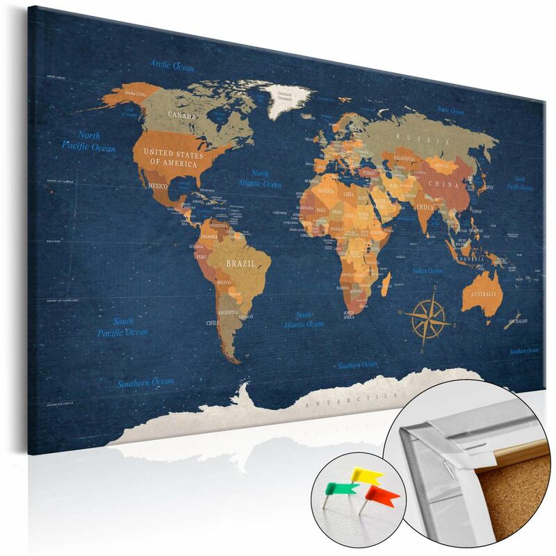 

Tablero de corcho - Ink Oceans [Cork Map] Medidas 120X80