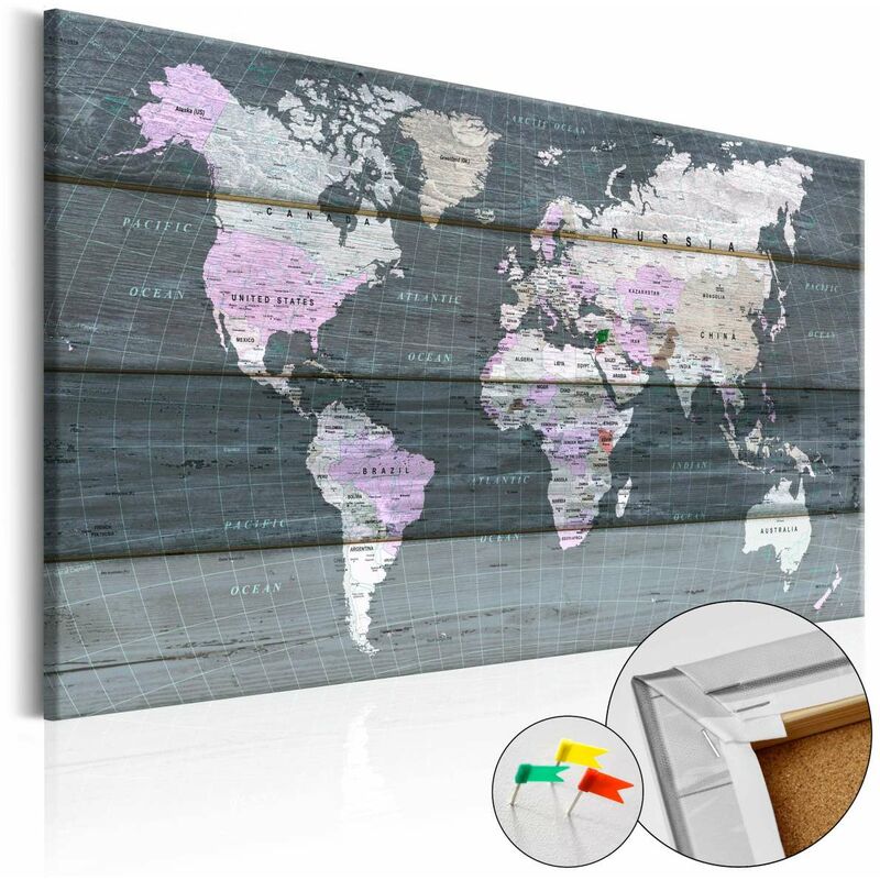 

Tablero de corcho - Journey through the World [Cork Map] Medidas 60X40