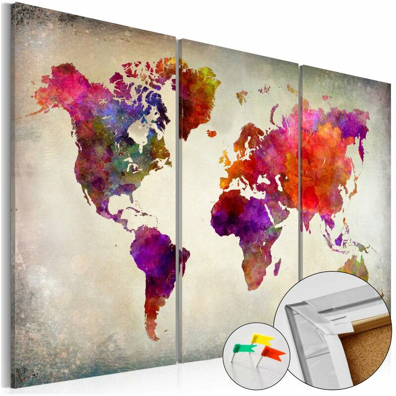 

Tablero de corcho - Mosaic of Colours [Cork Map] Medidas 120X80