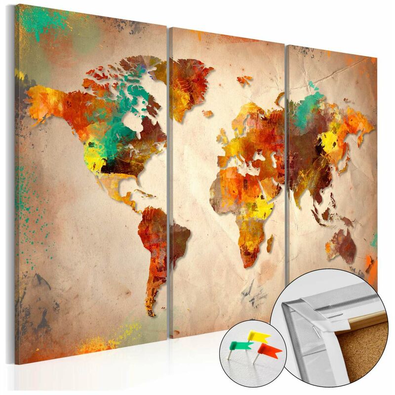 

Tablero de corcho - Painted World [Cork Map] Medidas 120X80