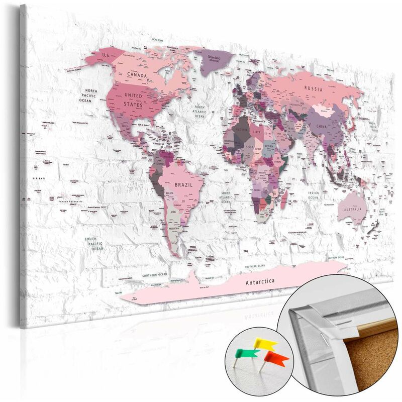 

Tablero de corcho - Pink Frontiers [Cork Map] Medidas 60X40