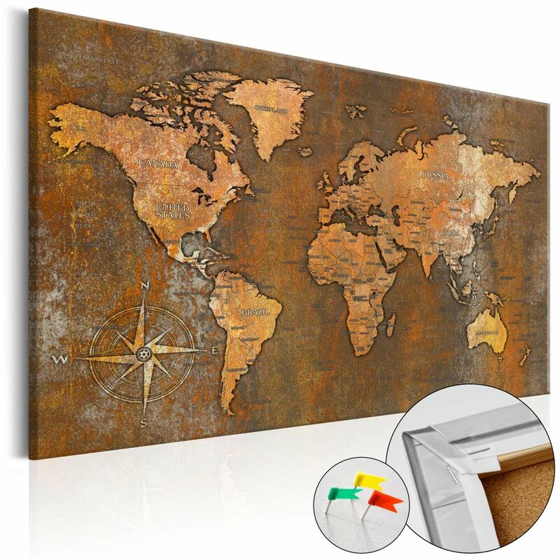 

Tablero de corcho - Rusty World [Cork Map] Medidas 60X40