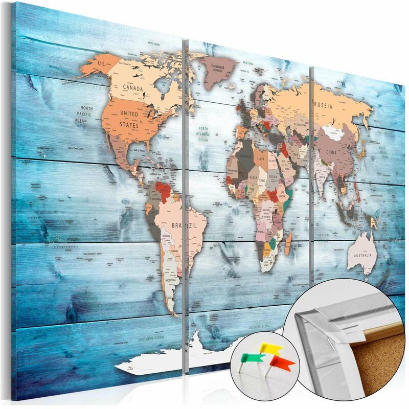 

Tablero de corcho - Sapphire Travels [Cork Map] Medidas 60X40