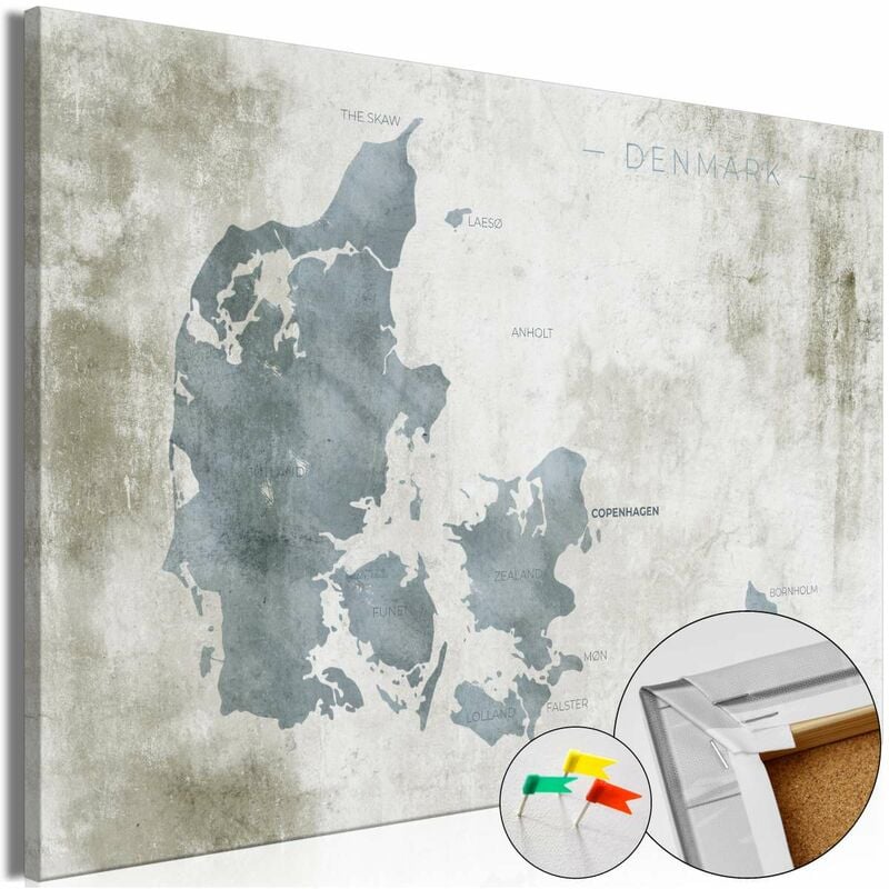

Tablero de corcho - Scandinavian Blue [Cork Map] Medidas 90X60