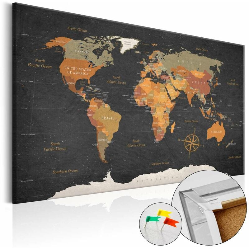 

Tablero de corcho - Secrets of the Earth [Cork Map] Medidas 90X60