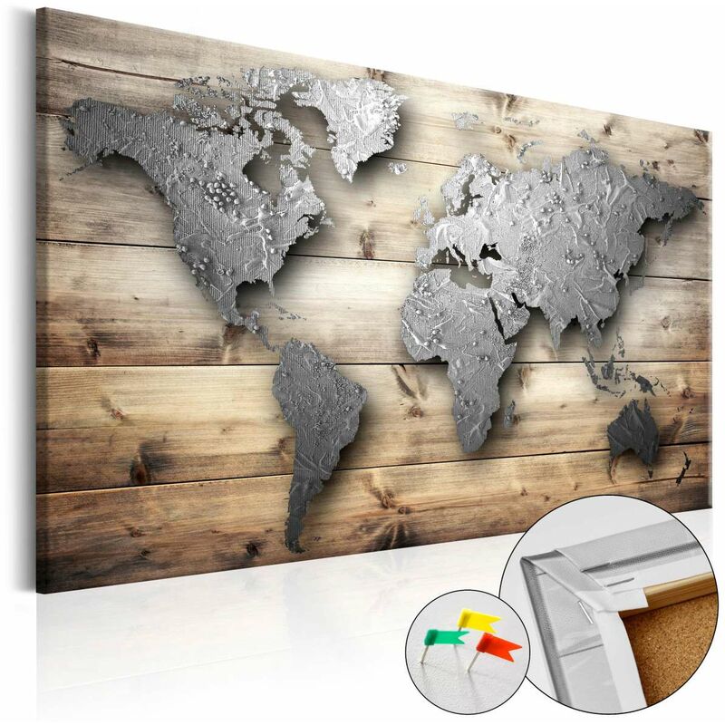 

Tablero de corcho - Silver World [Cork Map] Medidas 120X80