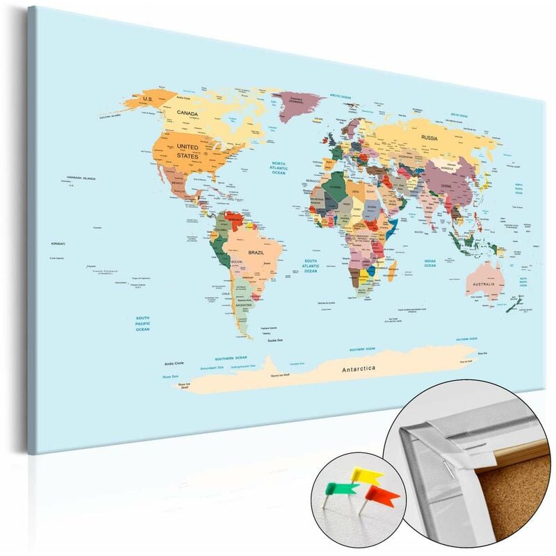 

Tablero de corcho - Travel with Me [Cork Map] Medidas 90X60