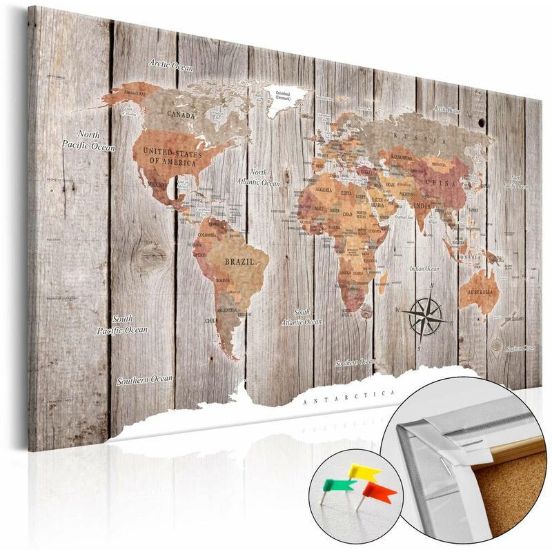 

Tablero de corcho - Wooden Stories [Cork Map] Medidas 60X40
