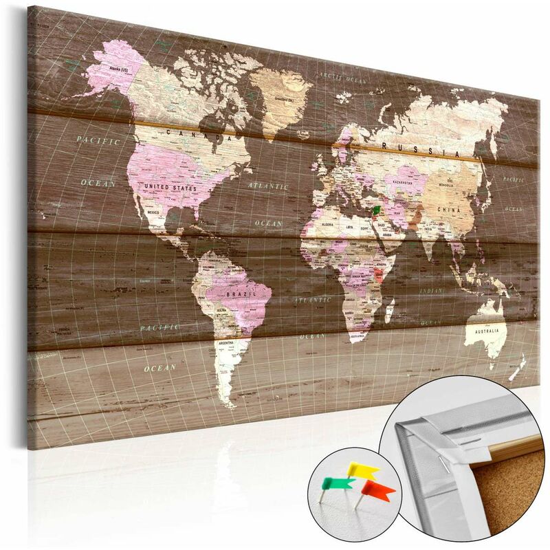 

Tablero de corcho - Wooden World [Cork Map] Medidas 60X40