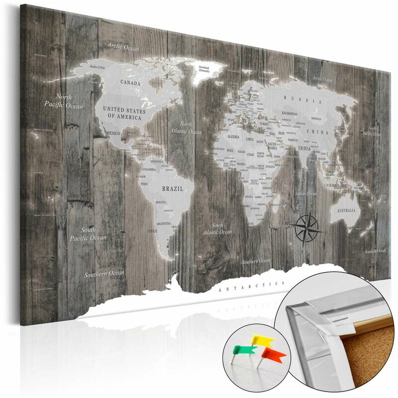 

Tablero de corcho - World of Wood [Cork Map] Medidas 60X40