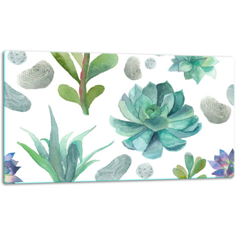 Tablero de corte de placa de vidrio 52x30 flores