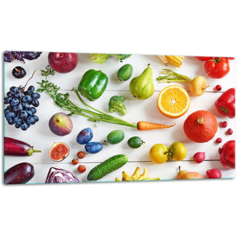 Tablero de corte de placa de vidrio 52x30 fruta
