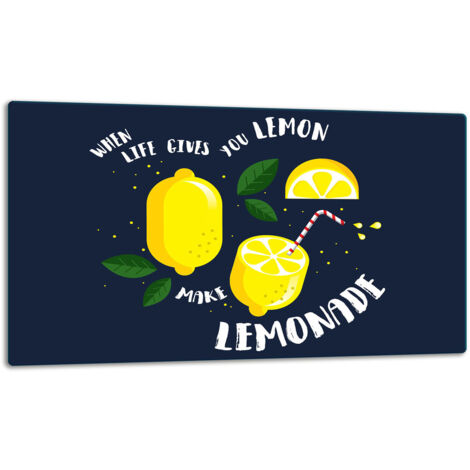 Tablero de corte de placa de vidrio 52x30 limón