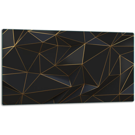 Tablero de corte de placa de vidrio 52x30 negro