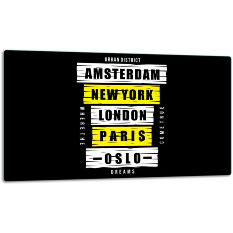 Tablero de corte de placa de vidrio 52x30 negro