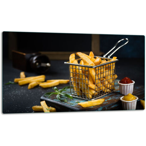 Tablero de corte de placa de vidrio 52x30 papas fritas