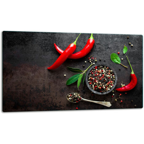 Tablero de corte de placa de vidrio 52x30 pimientos