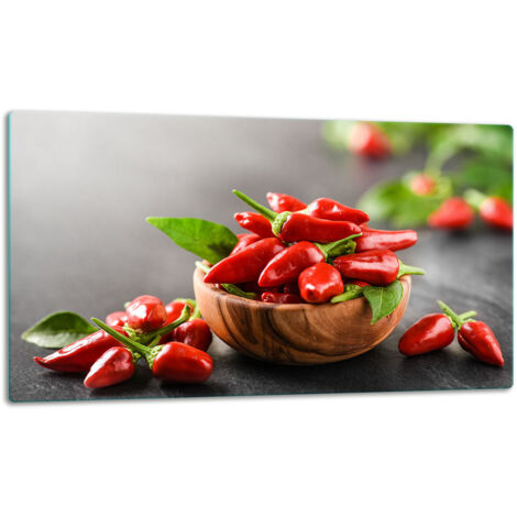 Tablero de corte de placa de vidrio 52x30 pimientos