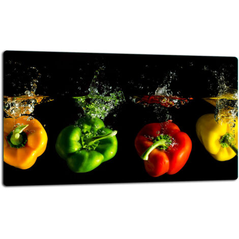 Tablero de corte de placa de vidrio 52x30 pimientos
