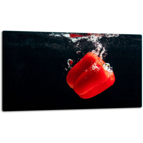 Tablero de corte de placa de vidrio 52x30 pimientos