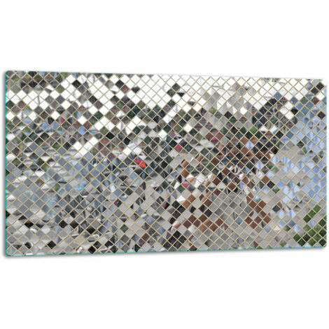 Tablero de corte de placa de vidrio 52x30 plateado