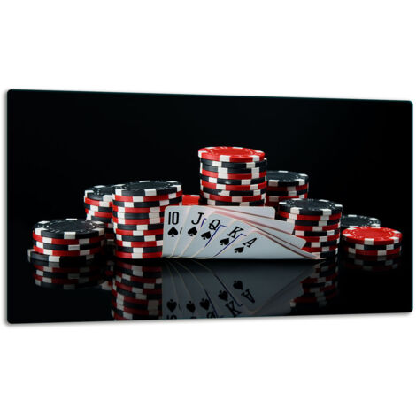 Tablero de corte de placa de vidrio 52x30 Poker